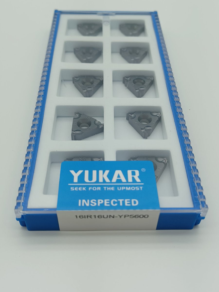 haywire945's tweet photo. YUKAR threading inserts with excellent quality, covering a wide range of thread forms.

#cnc #cnctools #tools #metalworking #threading #inserts #cncinserts #carbideinserts https://t.co/ucbp1CVW5k