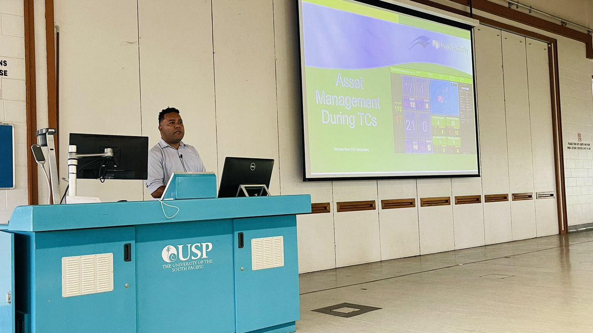 nemaiakoto (@nemaiakoto) on Twitter photo great time talking to first year GIS students at <a href="/UniSouthPacific/">The University of the South Pacific</a> about how we use GIS tech for Asset Management at <a href="/FijiRoads/">Fiji Roads Authority</a>.
Vinaka to my co- speakers as well <a href="/FilimoniYaya/">Filimoni Gadolo Yaya</a> (AcceleratorLab- <a href="/UNDP_Pacific/">UNDP Pacific Office in Fiji</a> ) and Ferlisa (<a href="/waf/">WAFFLE</a>).
<a href="/gisfiji/">GISFIJI</a> <a href="/USPGIS/">USPGIS</a> great time talking to first year GIS students at <a href="/UniSouthPacific/">The University of the South Pacific</a> about how we use GIS tech for Asset Management at <a href="/FijiRoads/">Fiji Roads Authority</a>.
Vinaka to my co- speakers as well <a href="/FilimoniYaya/">Filimoni Gadolo Yaya</a> (AcceleratorLab- <a href="/UNDP_Pacific/">UNDP Pacific Office in Fiji</a> ) and Ferlisa (<a href="/waf/">WAFFLE</a>).
<a href="/gisfiji/">GISFIJI</a> <a href="/USPGIS/">USPGIS</a>