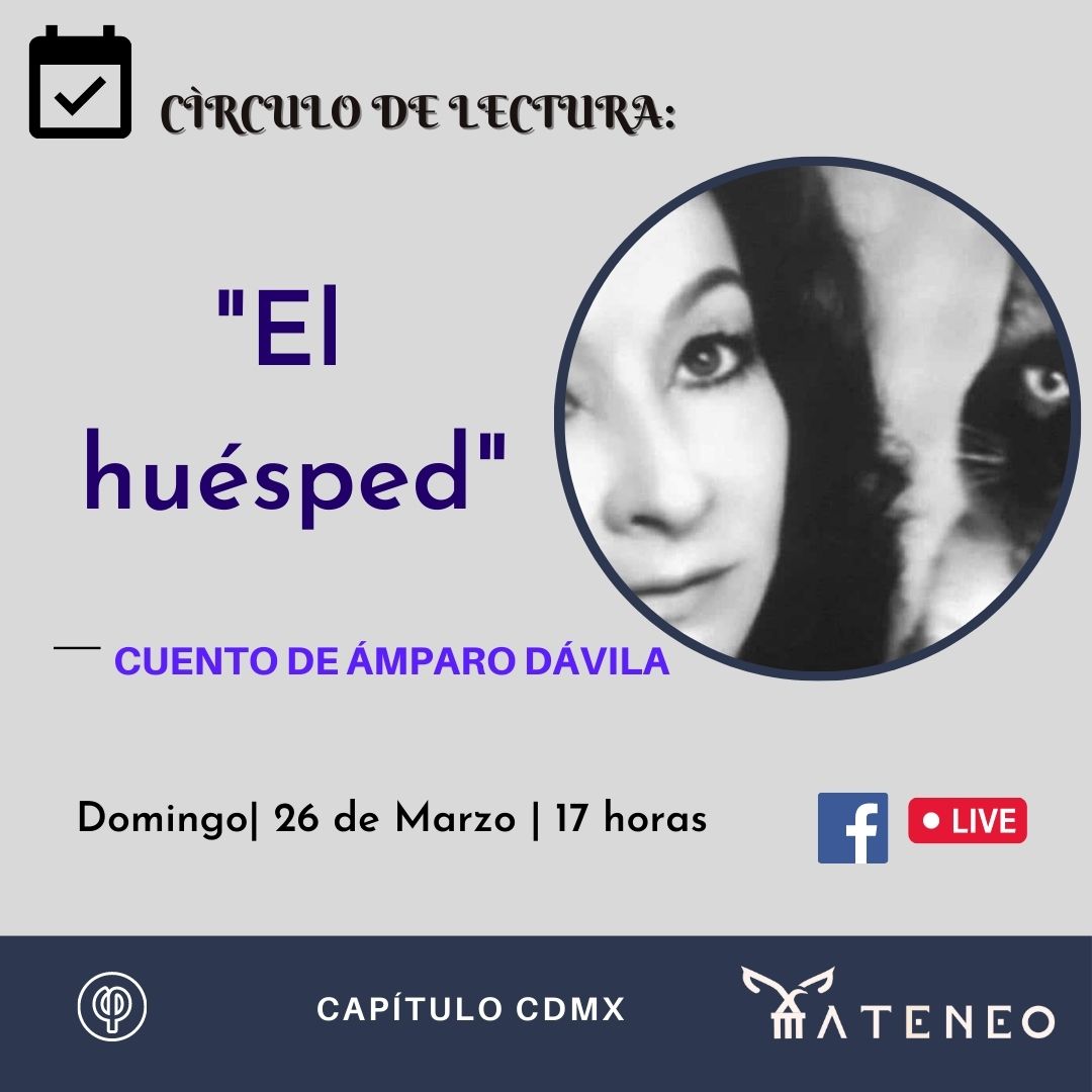 AteneoCDMX's tweet photo. 🌂"Círculo de lectura"
🌷Mujeres escritoras.  Toca con Ámparo Dávila 
✍️Registro: https://t.co/wbF7wkfu1E https://t.co/HdMlxguSiV