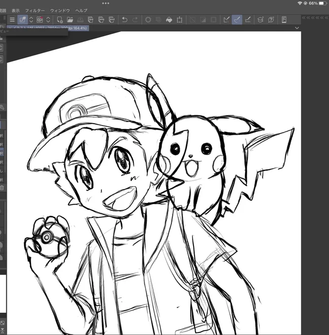 サトシ初描きwip 