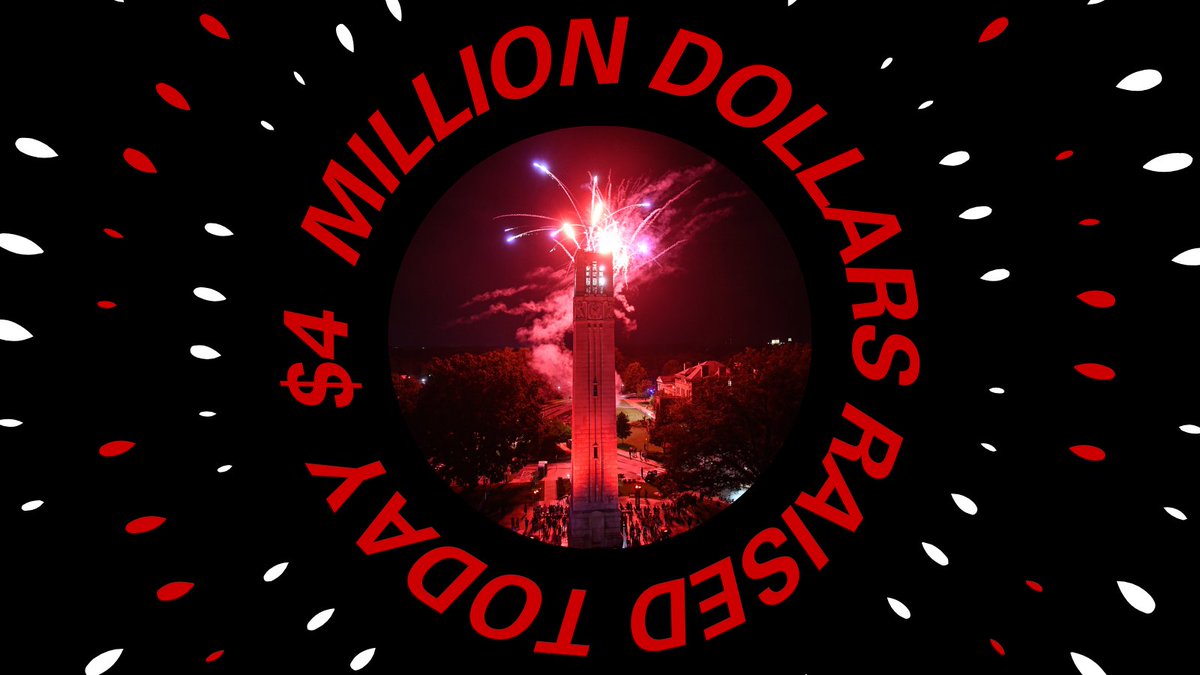 NCStateCALS's tweet photo. The #CALSPack has shown up for Day of Giving in numbers. Because of you we have raised over $4๏ธโฃ million today! ๐ฅณ https://t.co/SpM1n4u72D