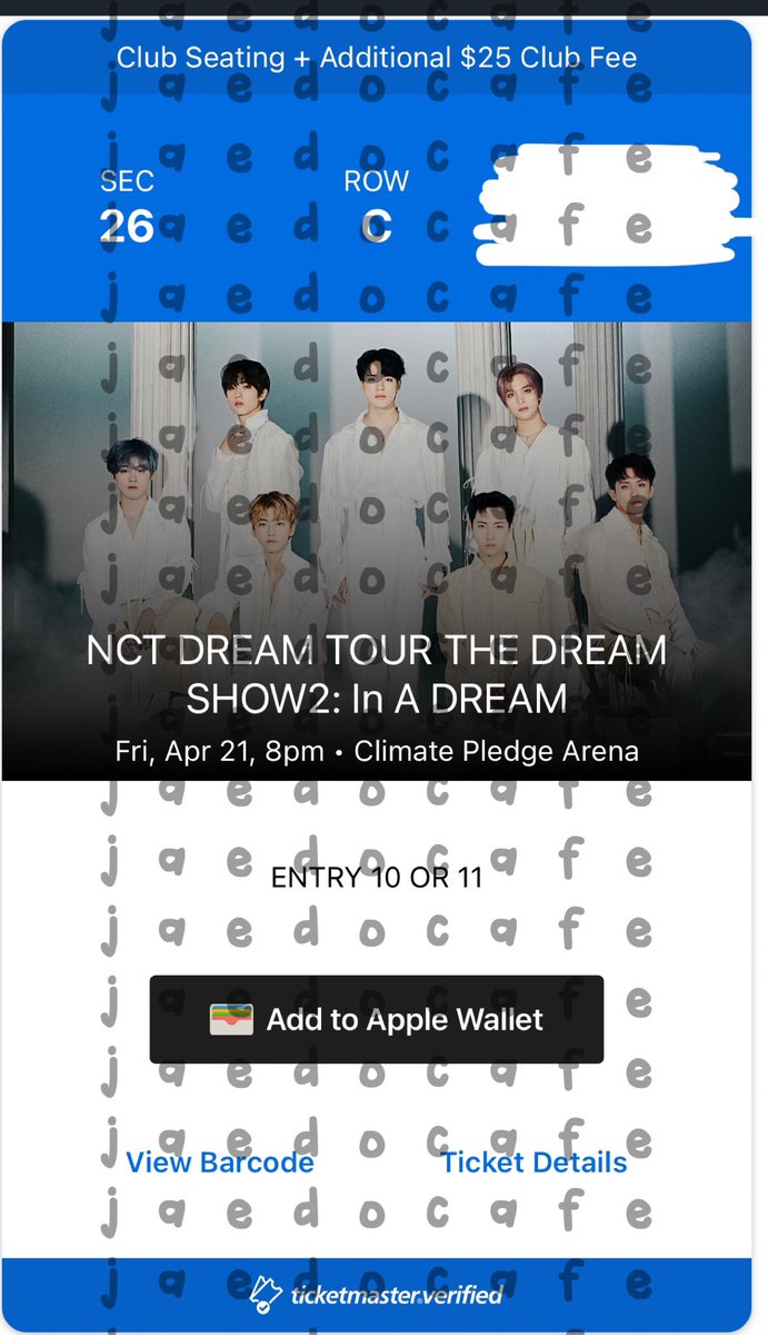 dojaejungs's tweet photo. WTS / LFB 

NCT Dream Tour The Dream Show 2 / TDS2 Seattle Ticket (1) 

location: club 26, row C (see yellow highlight in second pic) 

100% willing to FaceTime to transfer + provide all necessary proofs! have past proof of ticket sale too🥳

#NCTDREAM #NCTDREAM_THEDREAMSHOW2 https://t.co/ieWpl6lRbv