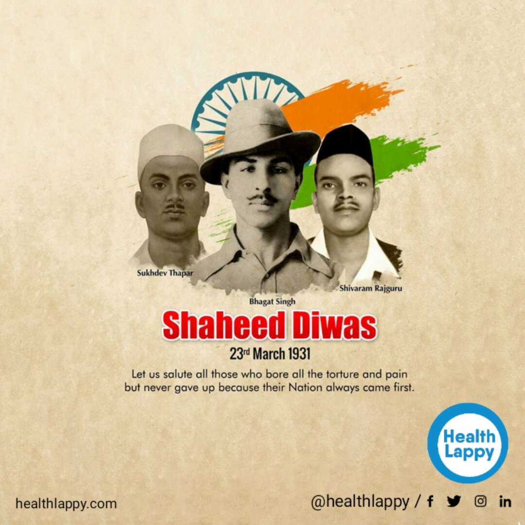 HealthLappy's tweet photo. We salute all the heroes who have been sacrificed their lives for #भारत 🇮🇳
#ShaheedDiwas https://t.co/np63rgIJ64