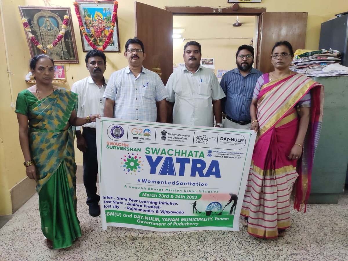 We are delighted and awaiting to receive the Swachh Doots from #Yanammunicipality, Puducherry.

#SwachhataYatra
#Swachhotsav2023 
#womensledsanitation