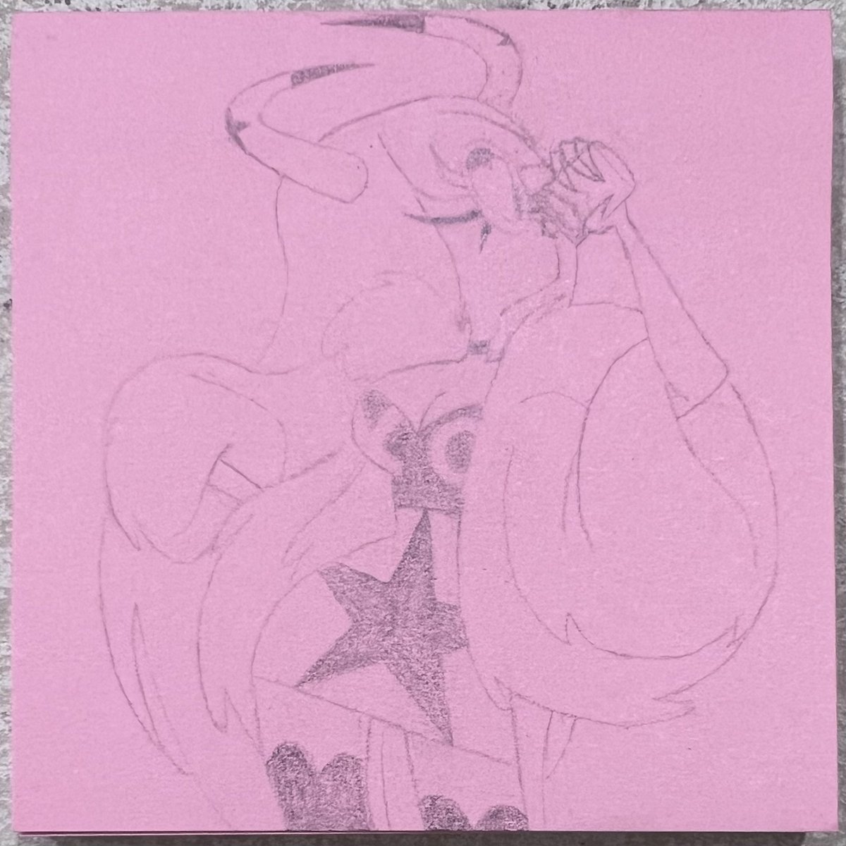J1R_Productions's tweet photo. They let me out because I’m still famous, and rehab is for sad, loser wash-ups. So, your sister says hi." #Drawing #Doodle #PostIt #HelluvaBoss #VerosikaMayday #Succubus #PopStar #MrsVerosika #Succubitch https://t.co/30yHBIL7Gc