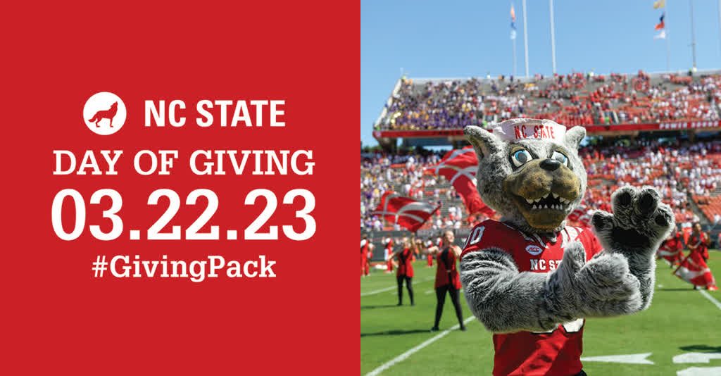 TuffyTalkNow's tweet photo. Today is Day of Giving at NC State. I’ve made my gift — will you join me? https://t.co/wH4xaGtf64 https://t.co/rA5qFNtmOW