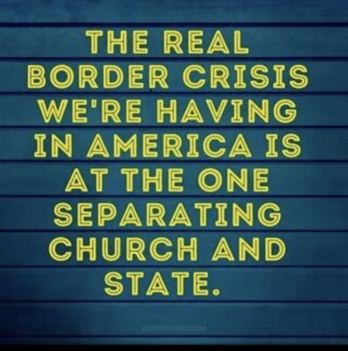 mommamia1217's tweet photo. The real border crisis in America is the one that is crumbling between church and state. ￼ https://t.co/aZQDIskfKu