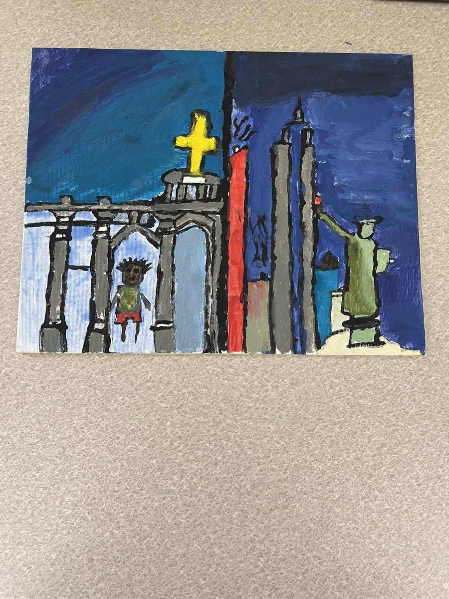 profe_johnson21's tweet photo. I’ve been having so much fun with my Honors I class!! We studied Frida Kahlo, then they were tasked with painting their own autorretrato/Frida-style-inspired obra. Tomorrow they start presenting them to the class. I am so proud of mis artistas!! 🎨🤩 https://t.co/fhaOkaRoyh