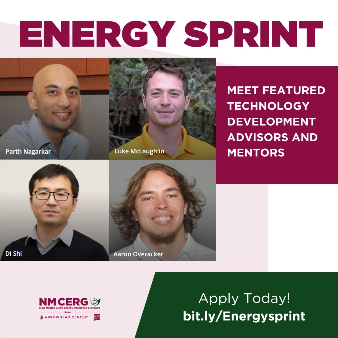 nmcerg's tweet photo. The application deadline is approaching for the #EnergySprint 2023 Cohort! Register before 3/31 to gain a pathway to scale with support from our featured Technology Development mentors and advisors!
Learn more about our #business experts! 💻https://t.co/TTZSCS9LPr https://t.co/VUaLMPwhSX