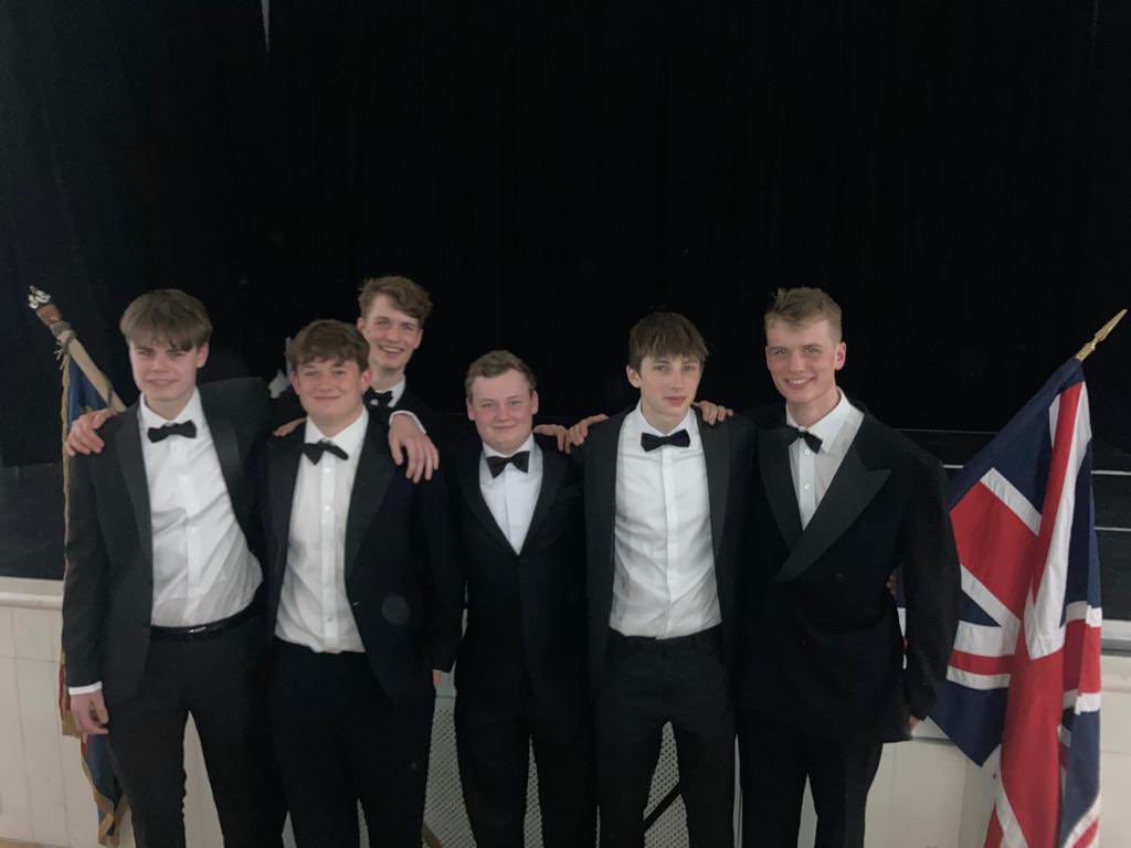 The Green boys and Mr Mackenzie Green looking very smart in their black tie for the <a href="/SherborneCCF/">Sherborne School CCF</a> annual dinner this evening 🍽️