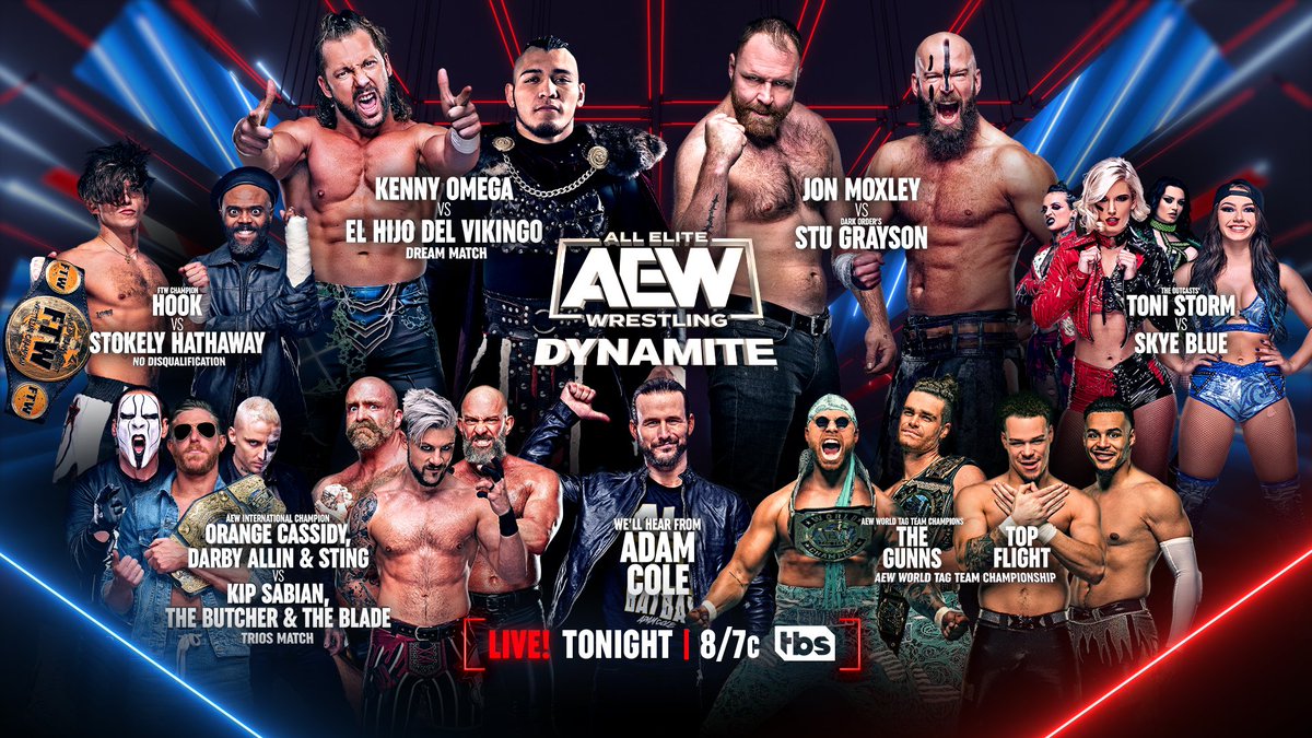 BrijSoral88's tweet image. WARNING: just 1️⃣ HOUR OUT from #AEWDynamite LIVE from Independence, MO on #TBSNetwork ‼️ #Airtel #Airtel5g