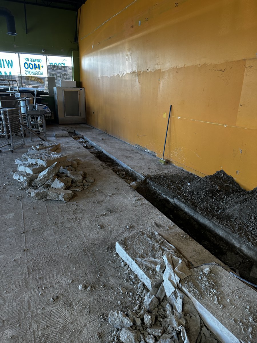 WildOnionMarket's tweet photo. Another update from our construction team: Check out the trenches we dug last week for in-ground plumbing as part of phase 1 of our buildout!!! 🚧💪 Stay tuned...

BECOME AN OWNER to help us pay for phase 2! Visit https://t.co/1b7GPq5R71. 

#FoodCooperative #CommunityStore https://t.co/GTAz6mLOj2