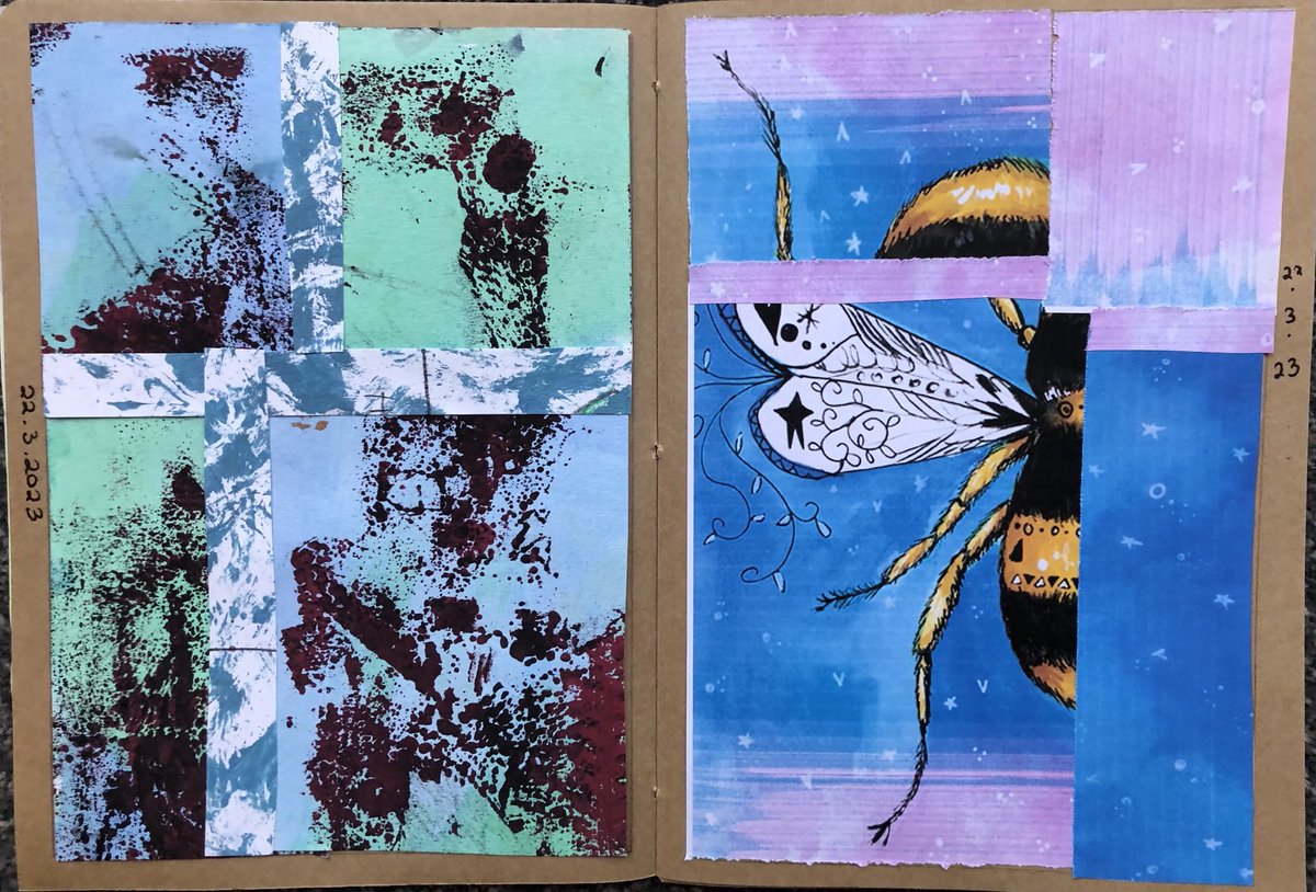 janpot1's tweet image. More exploratory sessions with #sketchbookrevival2023 #collage #abstractcolour #abstract shapes