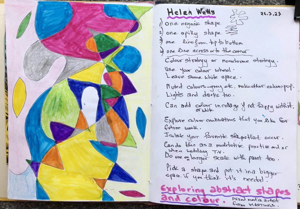 janpot1's tweet image. More exploratory sessions with #sketchbookrevival2023 #collage #abstractcolour #abstract shapes