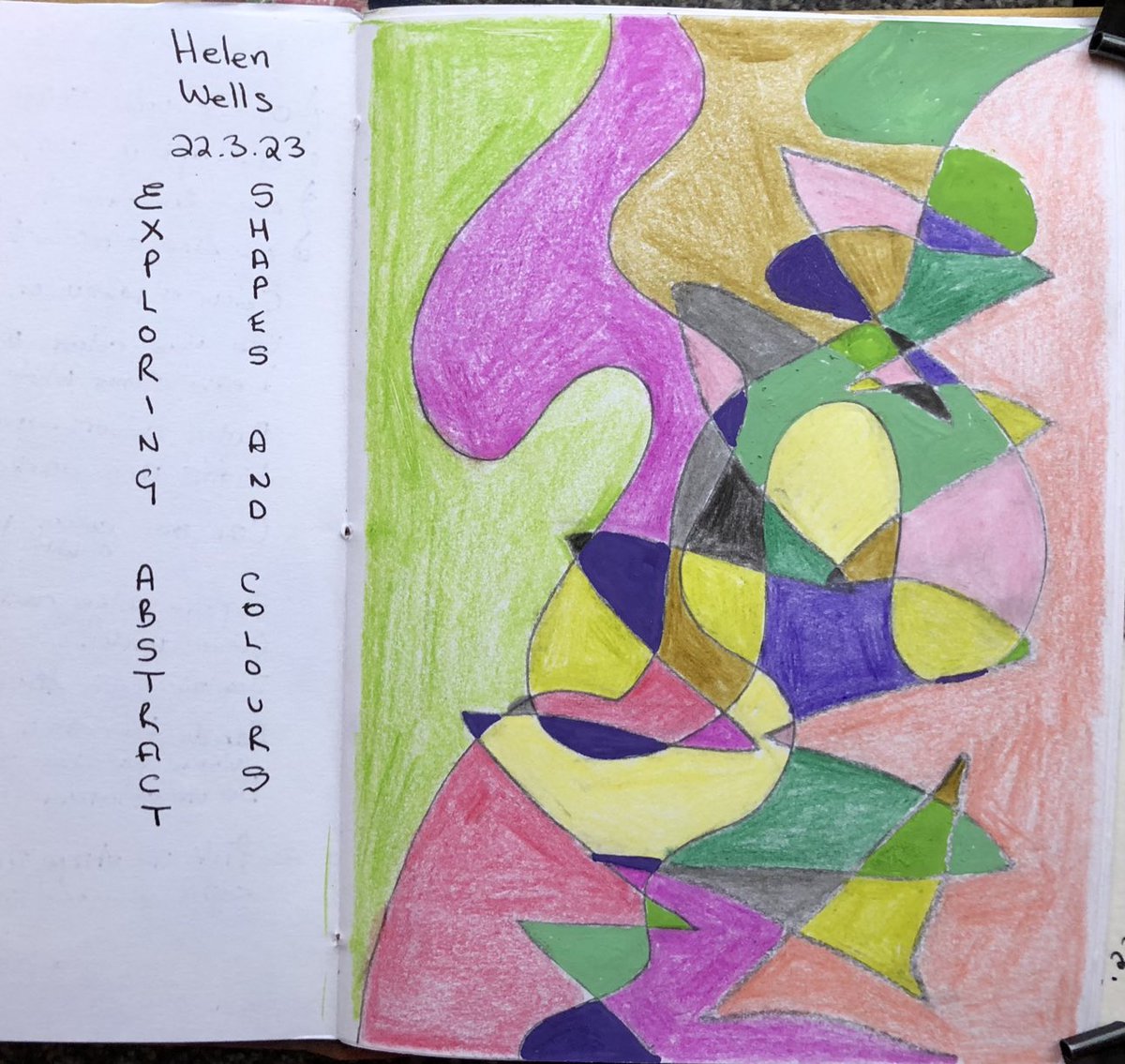 janpot1's tweet image. More exploratory sessions with #sketchbookrevival2023 #collage #abstractcolour #abstract shapes