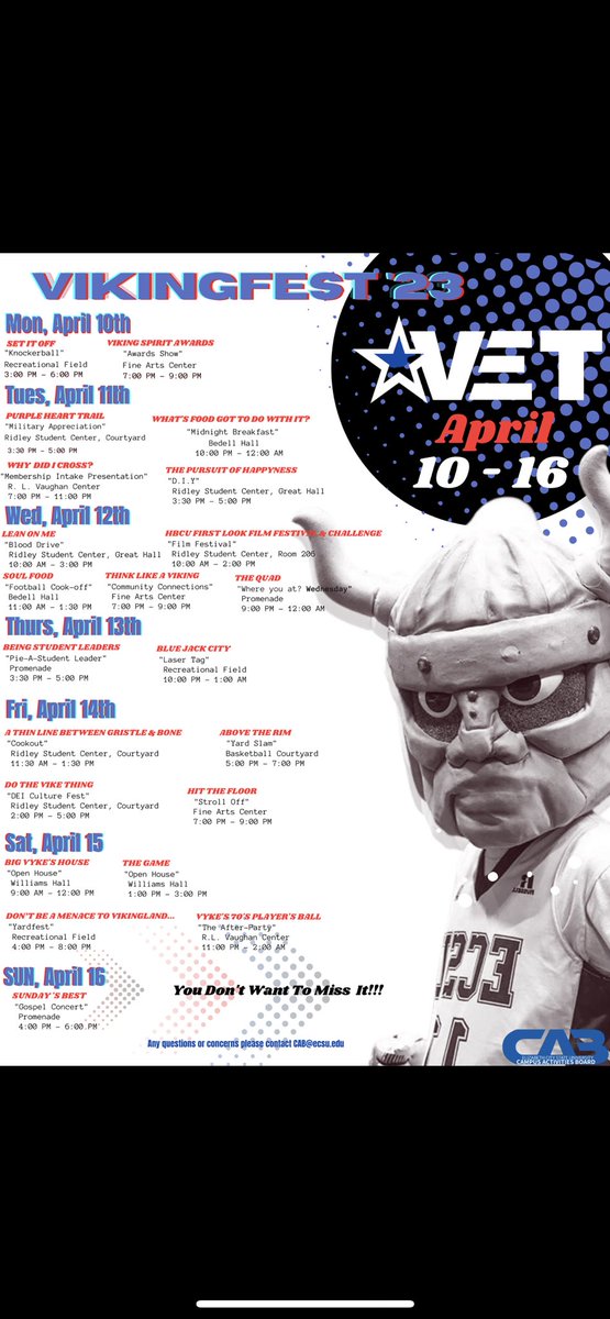 ECSU Campus Activities Board tweet media