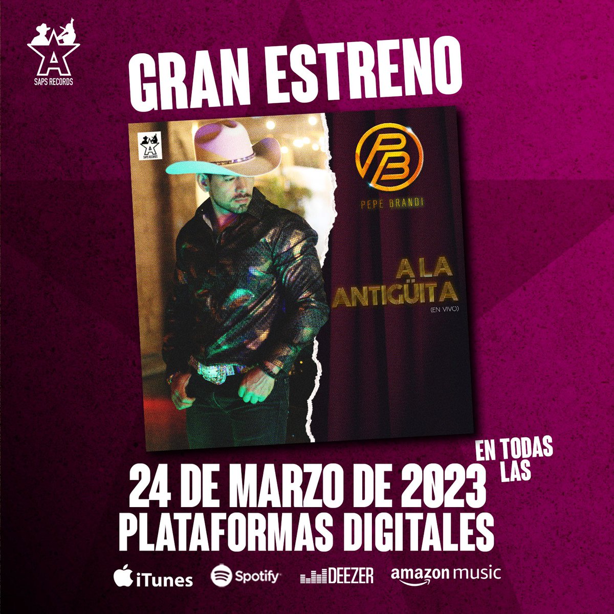 #LASMÁSPEDIDAS 

Vamos a disfrutar "A La Antiguita (En Vivo)" este 24 de marzo disponible en todas las plataformas digitales 🤠🎙

Presave: onerpm.link/967665517751