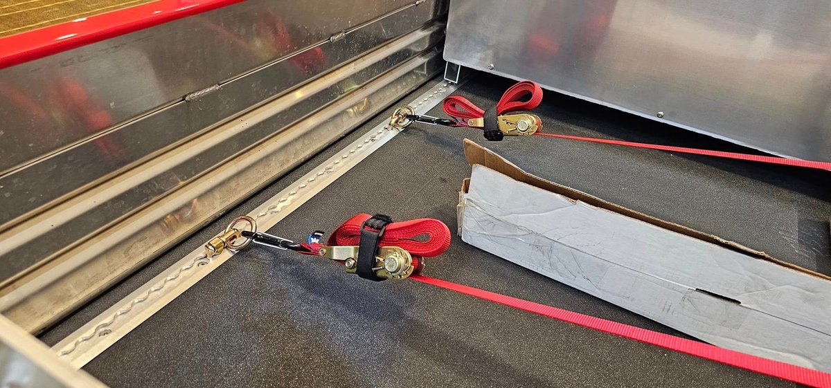 Reiselt's Machine Works showcasing the Mac's VersaTie track, VersaTie fittings and 1" utility tie downs combo. #MacsTieDowns #TrustMacs