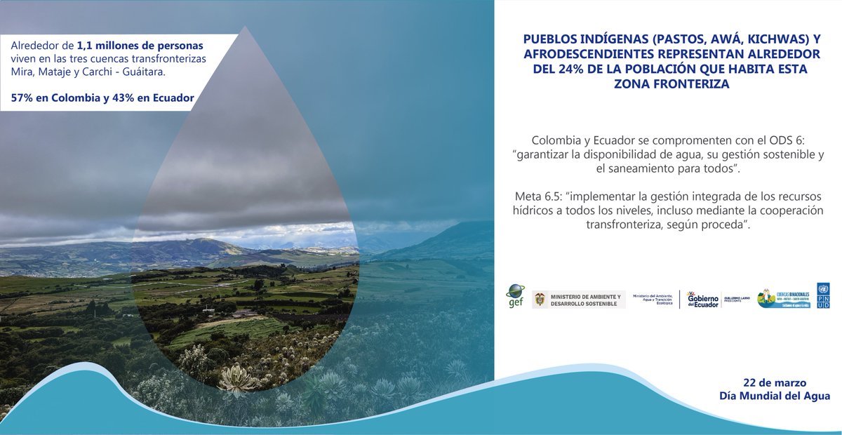 #DíaMundialDelAgua | 🤝Acciones conjuntas de <a href="/MinAmbienteCo/">MinAmbiente Colombia</a> <a href="/Ambiente_Ec/">ambiente_ec</a> <a href="/PnudColombia/">PNUD Colombia</a> <a href="/PNUDEcuador/">PNUD Ecuador</a> <a href="/theGEF/">Global Environment Facility (GEF)</a> unen a Colombia y Ecuador en estrategias de gestión y cuidado de las fuentes de agua transfronterizas. #CuidamosElAguaYLaVida 💧