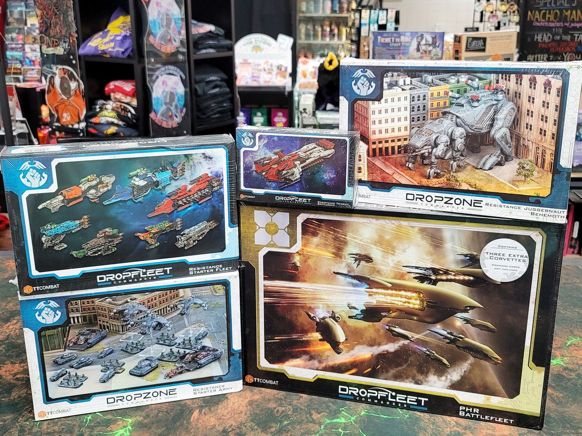 GigaBitesSocial's tweet image. More Dropfleet models have landed here at Giga-Bites Tabletop Cafe! There's only so many, so check out gigabitesonline.com to double-check our full stock! ~🛸
#dropfleet #tabletopwargaming #tabletopgame #tabletopcommunity #tabletopmini #minis #miniaturegaming #games #scifi