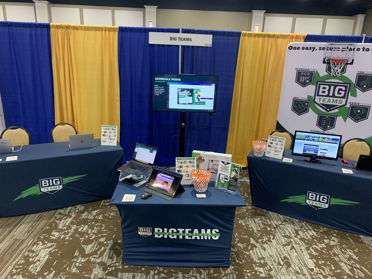 BigTeams's tweet photo. We’re ready to go at the PSADA Conference! Make sure to stop by the booth so you can score BIG 🏀 

#PSADA #BigTeams #MeetupMadness https://t.co/nkL6ZzvUmW