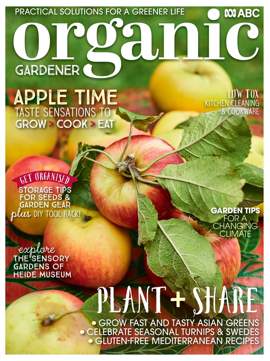 ABCOGMagazine's tweet photo. The latest issue of ABC Organic Gardener is filled with practical tips to help you fill your garden with organic goodness! Discover vegies to plant now, low-tox options for a healthy kitchen, and key steps for healthy chook when it turns cool. Head to https://t.co/j0oVXuFxYC https://t.co/8pde5je3G9