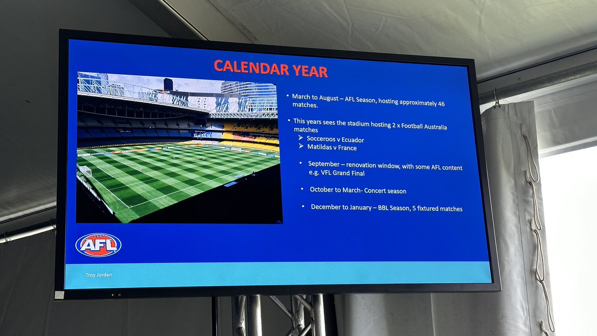 campbellturf's tweet photo. Troy Jordan from Marvel is up@talking about the multi use of the stadium #turfdays NZ https://t.co/BfUHPN4y5e