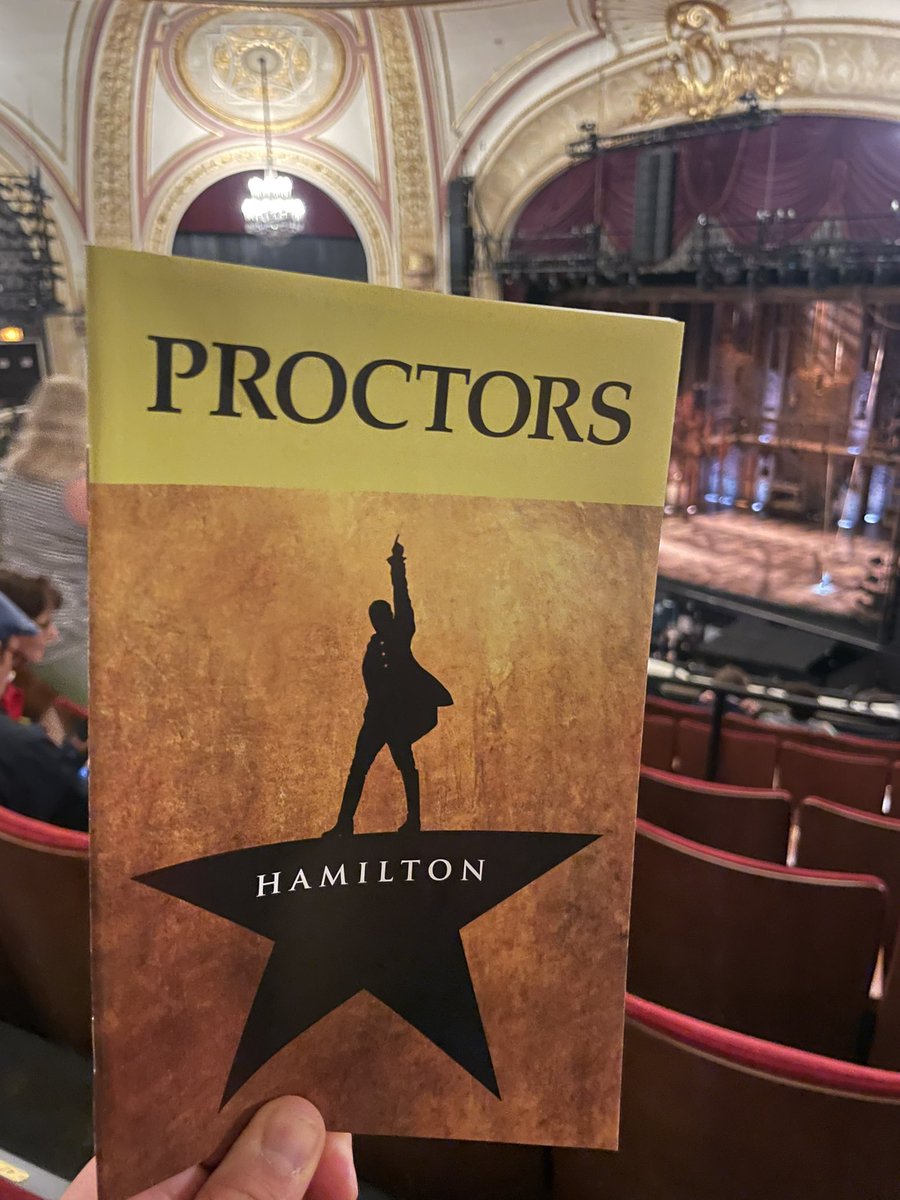 KevinMontano's tweet photo. I take a playbill when I go to see a show almost exclusively so I can take a picture to post on social media…
#Hamilton #philliptour #proctors #hamilfans https://t.co/HOo5Sx6esq
