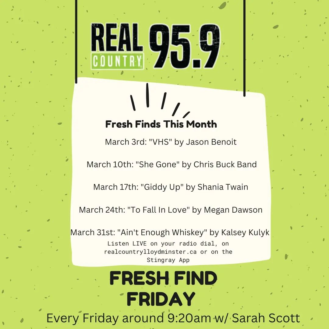 RPMpromotion's tweet photo. πππ₯ Friday morning is already shaping up to be a good one!! Reminder to tune into #FreshFindFriday with host Sarah Scott on @RealCountry959 at 9:20am #ToFallInLove w/ @MegDawsonMusic ππΉ Listen here: https://t.co/GhNuY2iFet https://t.co/7p8fg9ll9m