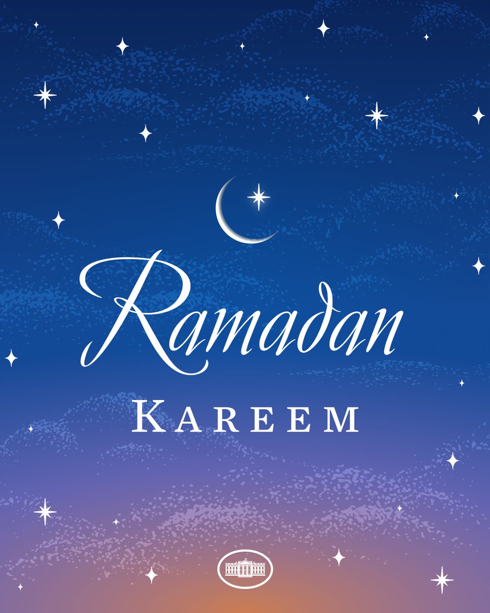 Jill and I wish Muslim communities here at home and around the world a blessed and prosperous month. Ramadan Kareem!