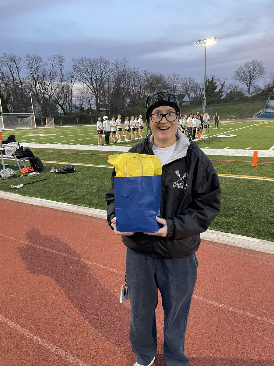 APSHPEAthletics's tweet photo. In appreciation of my former student athletic trainer Becky Kigin &amp; @WakeAthletics Certified Athletic Trainer  for National Athletic Trainers Month! Thanks for all you do! @wakeatc1 @principalWHS @APSVaSchoolBd @APSVirginia @VHSL_ https://t.co/YquFG6Q5uP