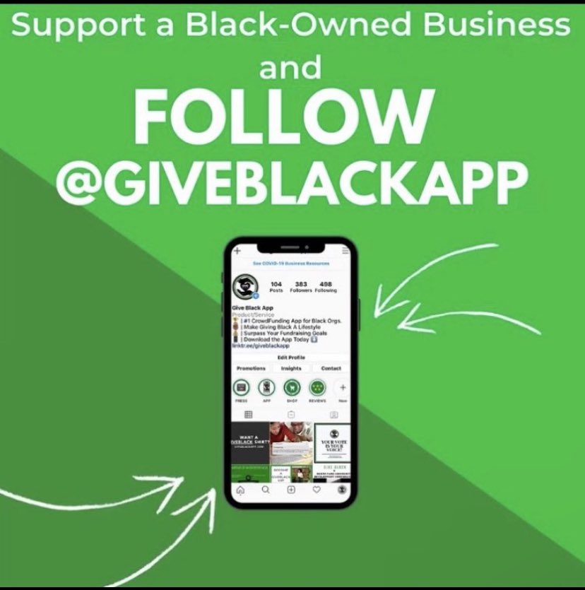 GiveBlackApp's tweet photo. GIVE FROM ANYWHERE! With the Give Black App you can donate to the causes, businesses and organizations that mean the most to you wherever you are! • Download link in bio. #GiveBlackApp 💚⁣

#SupportBlack #BlackBusiness #BlackAppDevelopers #GiveBlackApp #HBCU #Nonprofits https://t.co/nRZ3Tx91uk