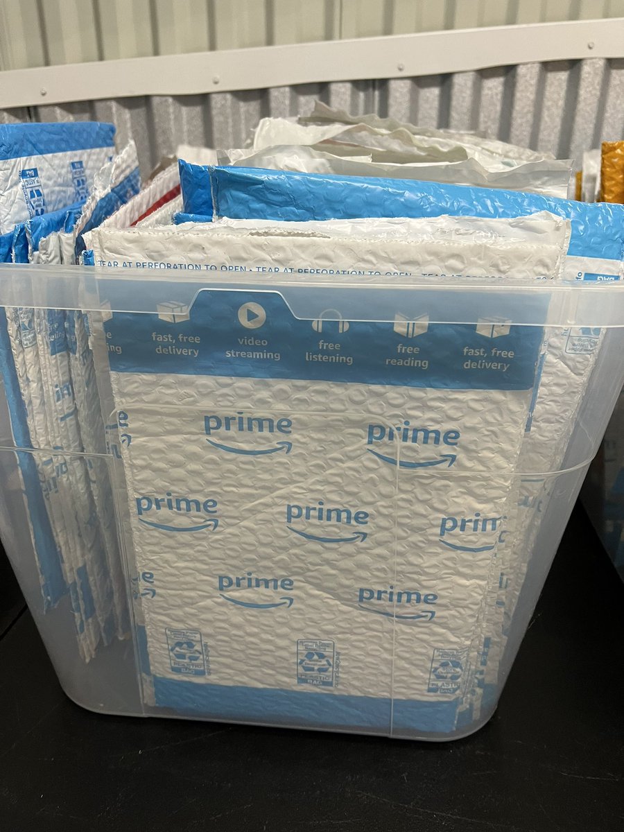 About 92% of the mailers that get donated to us are <a href="/amazon/">Amazon</a> mailers. They’re not impossible to recycle,but there aren’t enough companies that recycle or upcycle LDPE or HDPE. So what’s the solution? #recycling #amazonproblems