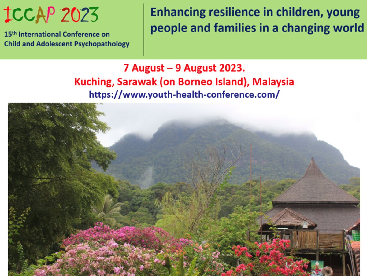 UoR_ICCAP's tweet photo. Why not stay a few days longer after the 15th International Conference on Child and Adolescent Psychopathology (#ICCAP2023) and discover Sarawak - famously known as “The Hidden Paradise of Borneo”.  
All details: https://t.co/XUBtV6Ywup https://t.co/GmvzOFBziU