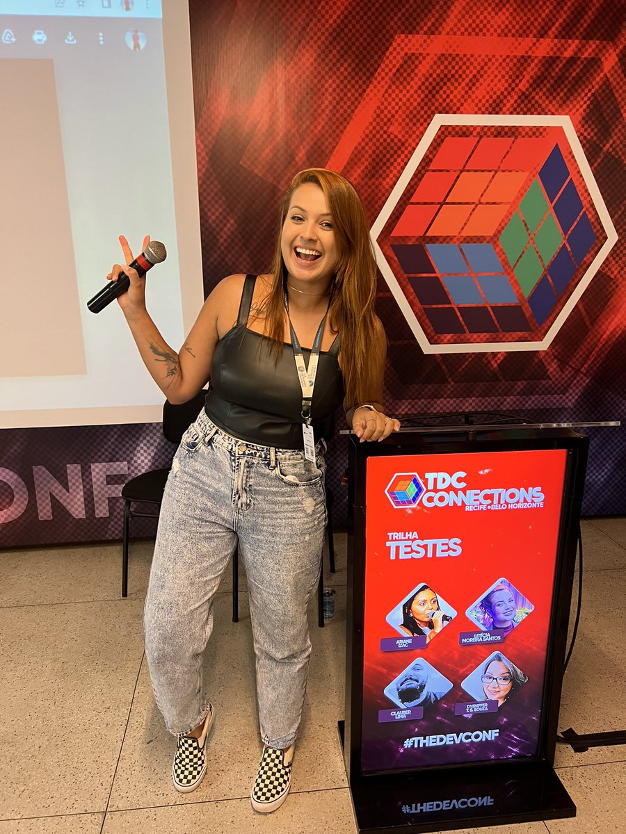 - QA ✅
- Criadora de Conteúdo ✅
- Palestrante ✅
- Instrutura de cursos ✅
- Mentora ✅
- Coordenadora ✅✅✅
.
.
Valeu pela oportunidade <a href="/TheDevConf/">TDC 2024 🚀🤓🥰</a> 💜💜💜💜💜