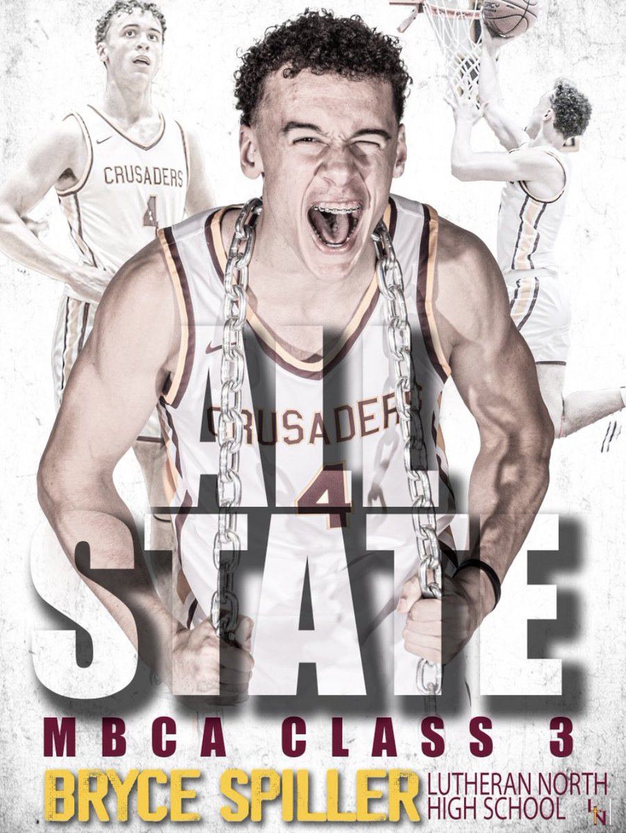 Lutheran North Basketball (@lhsnhoops) on Twitter photo Congratulations to <a href="/BryceSpiller/">Bryce Spiller</a> for being selected to the MBCA Class 3 All-State team! #TNT ๐ช Congratulations to <a href="/BryceSpiller/">Bryce Spiller</a> for being selected to the MBCA Class 3 All-State team! #TNT ๐ช