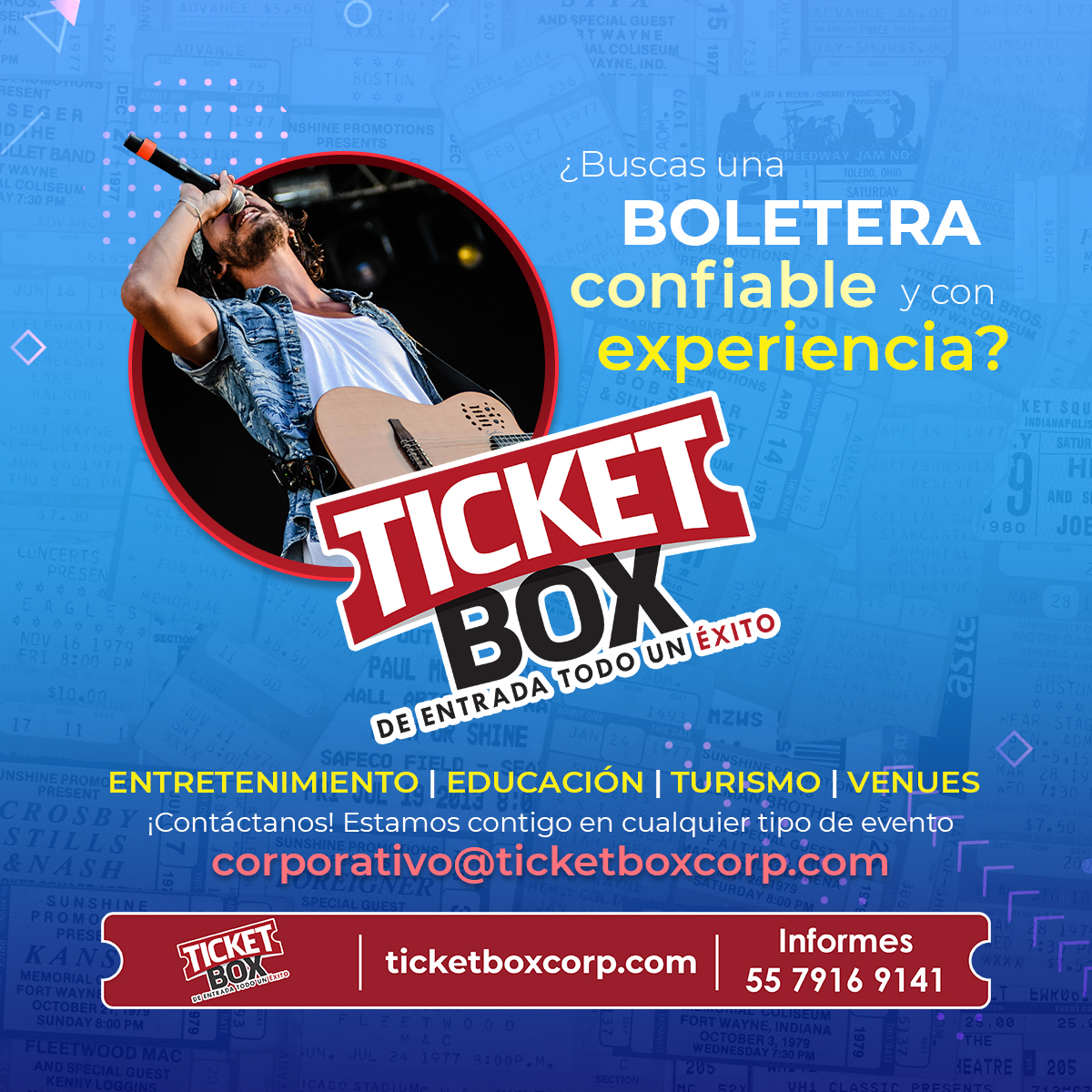 ticketboxmex's tweet photo. 𝗦𝗼𝗺𝗼𝘀 𝗲𝗹 𝗮𝗹𝗶𝗮𝗱𝗼 𝗶𝗻𝗱𝗶𝗰𝗮𝗱𝗼 𝗽𝗮𝗿𝗮 𝘁𝘂𝘀 𝗲𝘃𝗲𝗻𝘁𝗼𝘀. 🎫

Lleva tu evento al siguiente nivel, mejora la experiencia de tus clientes con la venta de boletaje a través de nuestra plataforma

Contáctanos vía mensaje o al: https://t.co/GiGc0y0vpr 📲 https://t.co/SB2Y62ja84