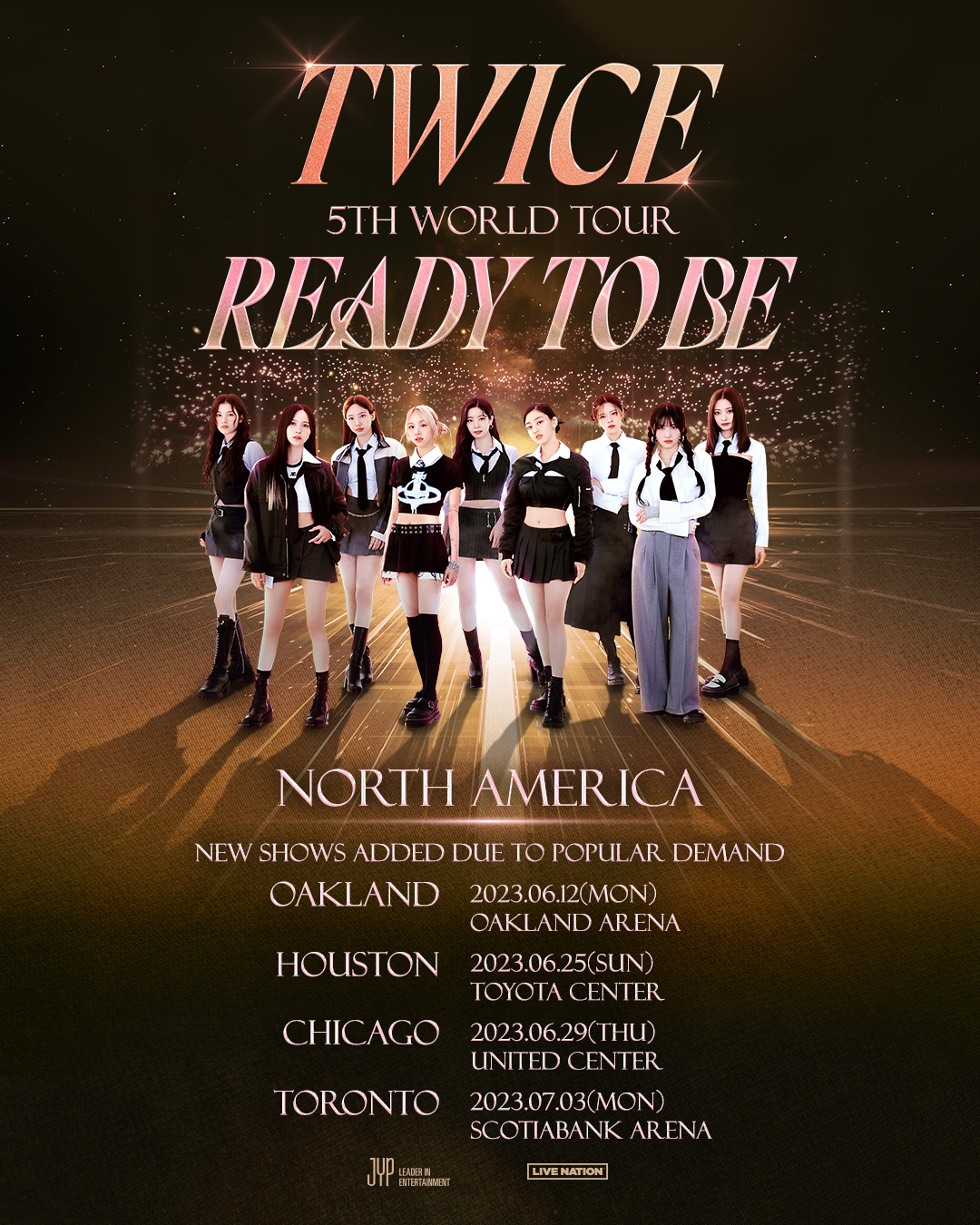 Live Nation Kpop on Twitter: "ONCE, ready for more TWICE?! Due to popular demand, 2ND SHOWS have been added in Oakland, Chicago, Houston and Toronto. Verified Fan begins tomorrow at 3PM