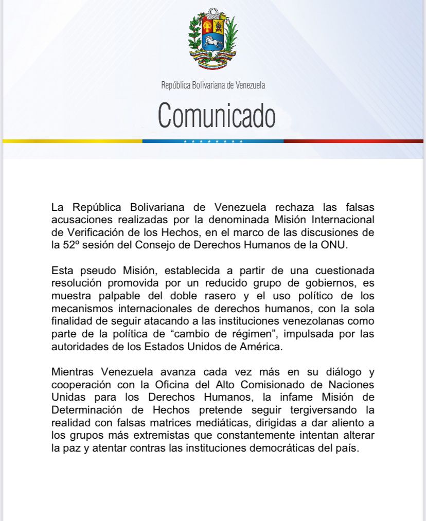 Min. del P.P. para Relaciones Exteriores tweet media