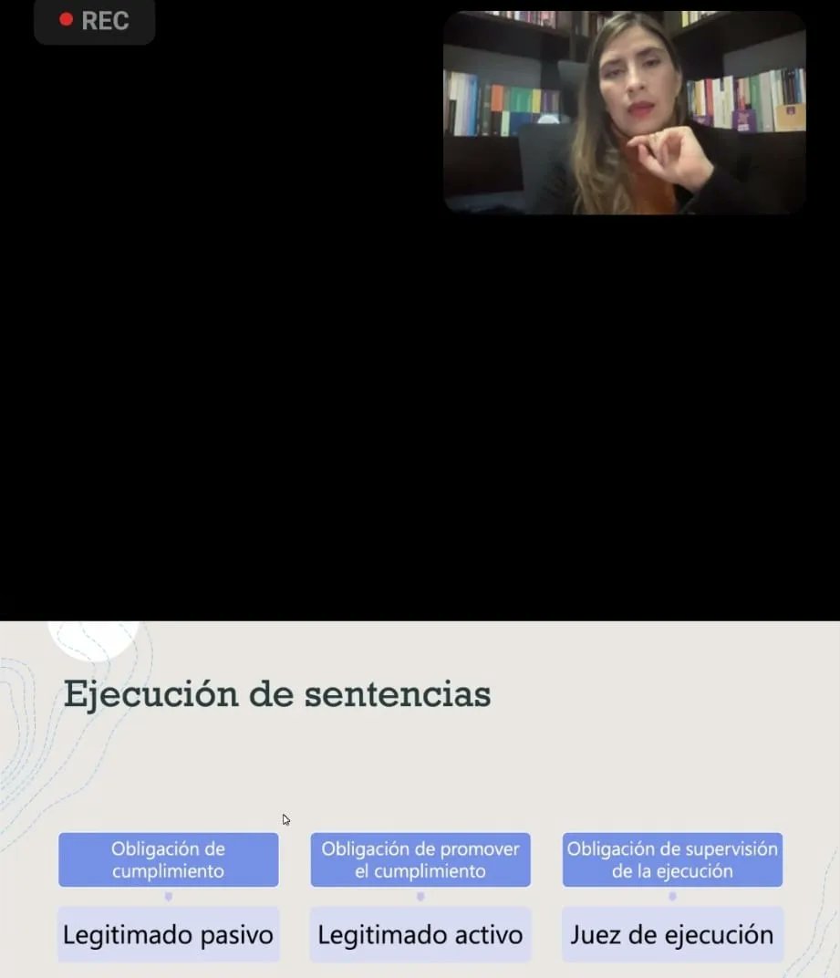 CenescapEcuador's tweet photo. EXPOSICIÓN DE LA DRA. XIMENA RON ERRÁEZ

TEMA: ACCIÓN DE INCUMPLIMIENTO DE SENTENCIAS (INCUMPLIMIENTO Y CUMPLIMIENTO DEFECTUOSO, FACULTADES DE LA CORTE CONSTITUCIONAL Y 
JUECES DE PRIMERA Y SEGUNDA INSTANCIA PARA DETERMINAR SANCIONES. DESARROLLO JURISPRUDENCIAL)
@uhemisferios https://t.co/WnRRdDeHip