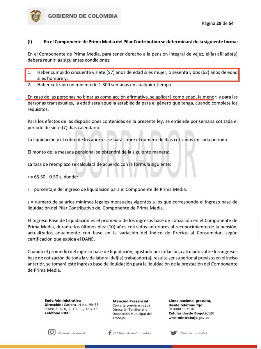 Danielbricen's tweet photo. Si una persona se considera no binaria puede escoger la edad de pensión que más le convenga.

Si un hombre que debe pensionarse a los 62 años dice que no es binario podría pensionarse a los 57 años como las mujeres.

Esa es la reforma pensional de Petro. https://t.co/8PMoAPAH7a