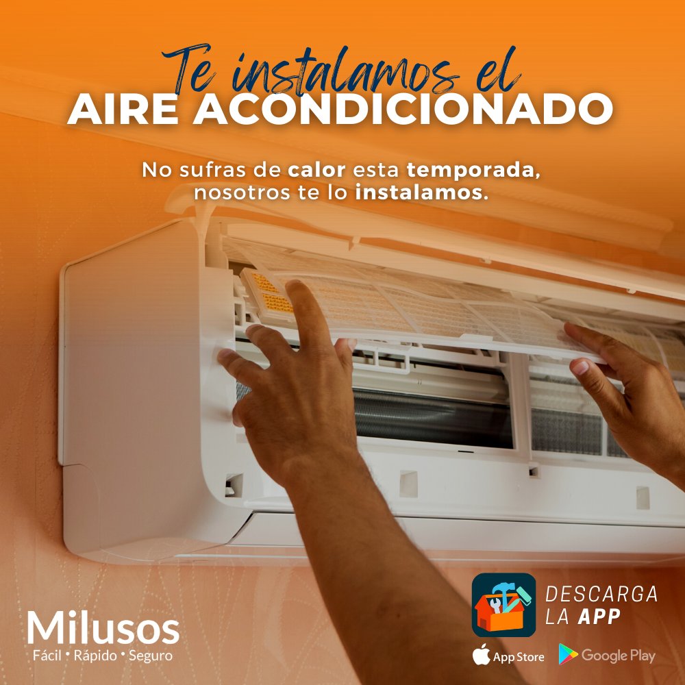 AppMilusos's tweet photo. Tranquilo, no te vas a morir de calor en esta temporada. 🥵 Utiliza nuestro servicio de instalación de aires acondicionados y haz que tu casa siempre tenga la temperatura perfecta. 🌬️ 

Contáctanos: 56 1351 5008
 
#remodelación #reparación #cambios #app #precio #accesible https://t.co/w1NwvMOPQr