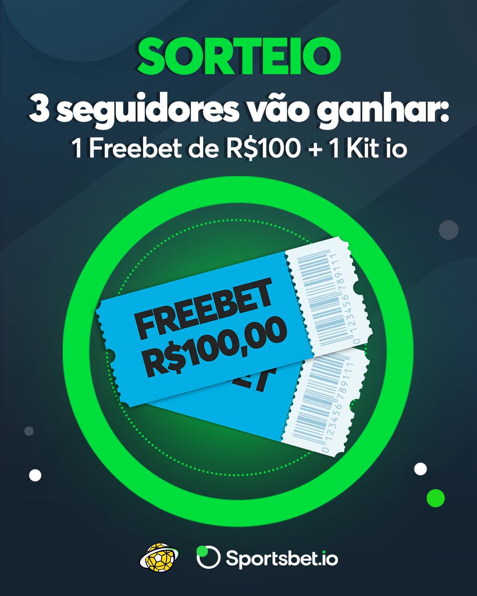Planeta do Futebol 🌎 (@futebol_info) on Twitter photo 🌎🟢 SORTEIO 🟢🌎
Em parceria com <a href="/sportsbetiobr/">Dicas de Apostas</a>, vamos presentear 3 pessoas com uma freebet de R$ 100,00 + kit io!
Regras:
- Dar RT neste tweet e marcar um(a) amigo(a)
- Seguir <a href="/futebol_info/">Planeta do Futebol 🌎</a> e <a href="/sportsbetiobr/">Dicas de Apostas</a>
- Ter mais de 18 anos
Sorteio: terça-feira (28/03)!
Boa sorte! 💚 🌎🟢 SORTEIO 🟢🌎
Em parceria com <a href="/sportsbetiobr/">Dicas de Apostas</a>, vamos presentear 3 pessoas com uma freebet de R$ 100,00 + kit io!
Regras:
- Dar RT neste tweet e marcar um(a) amigo(a)
- Seguir <a href="/futebol_info/">Planeta do Futebol 🌎</a> e <a href="/sportsbetiobr/">Dicas de Apostas</a>
- Ter mais de 18 anos
Sorteio: terça-feira (28/03)!
Boa sorte! 💚