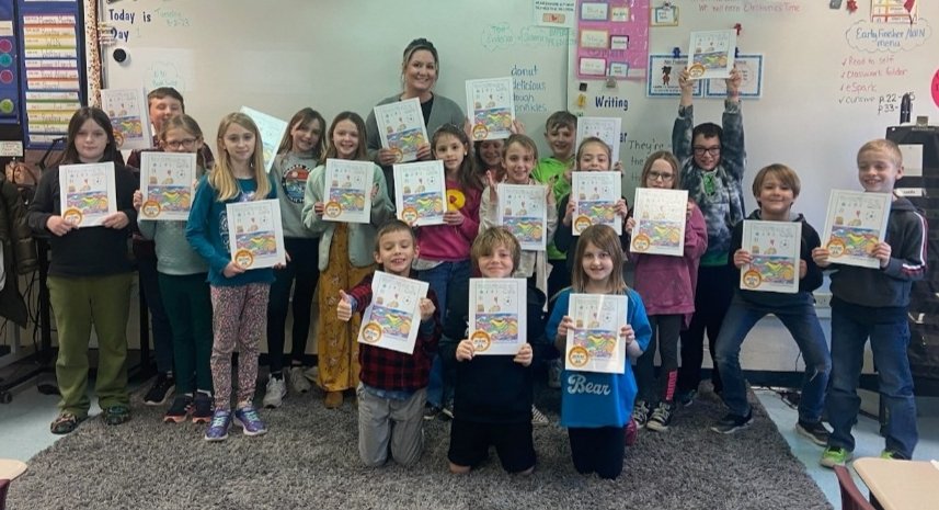 Mrs. Rabi's 3rd graders celebrate their achievements as published authors!  #palisd #pantherpride
