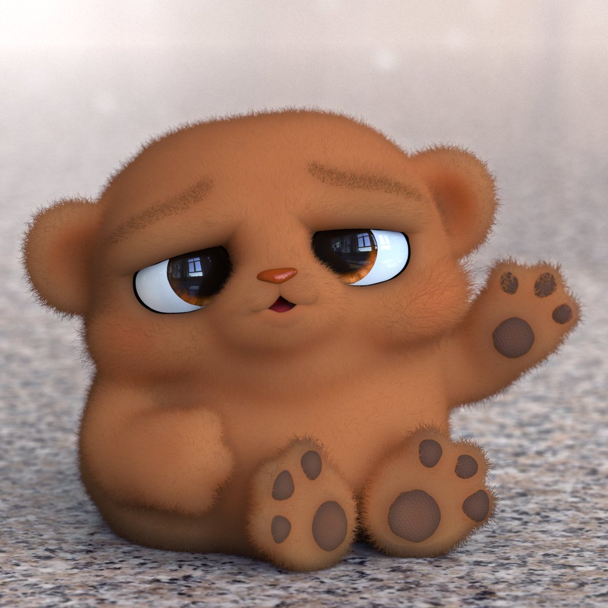 unexpectedtoy's tweet photo. "Hi Bear" - Another little friendly bear character design.  🐻

Sculpted in Zbrush &amp; rendered in Keyshot.  

More daily creations over here on DeviantArt https://t.co/uZkunmIp6p  

#zbrush  #3dart  #digitalart #keyshot #3Dartist #artistsontwitter  #3dsculpt https://t.co/BOgT4bVoyN