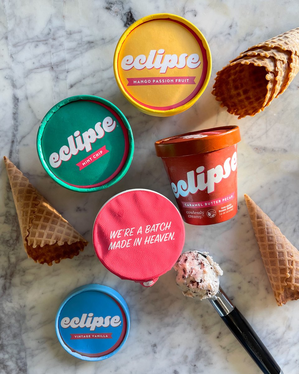 Meet dairy’s doppelganger 🐮🥛 <a href="/eclipse_foods/">Eclipse Foods</a> is plant-based ice cream that’s loved by all! They churned #nongmo, #plantbased ingredients into a ridiculously creamy, smooth, scoopable ice cream that treats our taste buds, our animal friends, and the planet just right. 🌎🧡