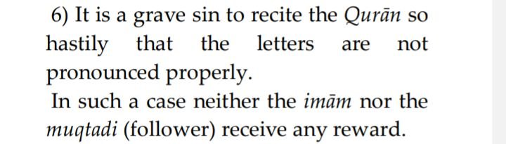 IbnAbdelKhaliq's tweet photo. I heard the Taraweeh in one masjid, the reciter was reading so fast that letters were being omitted (not stretching correctly).

Be very careful who you read behind. https://t.co/1NrWPbj5J4
