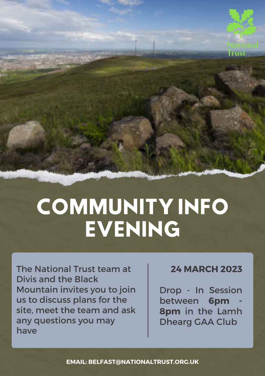Looking forward to hearing what sort of provision the <a href="/nationaltrust/">National Trust</a>  will be making for the provision of natural mountain bike trails on newly on Divis and Black Mountain.