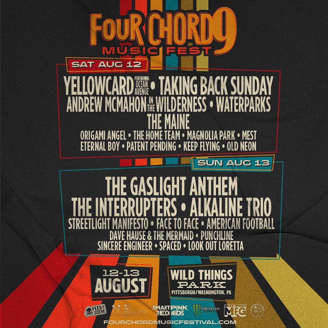 TheFestiveOwl's tweet photo. .@4ChordMusicFest reveals 2023 lineup: @Yellowcard, @TBSOfficial, @AndrewMcMahon + more. https://t.co/5anIs9N0NI