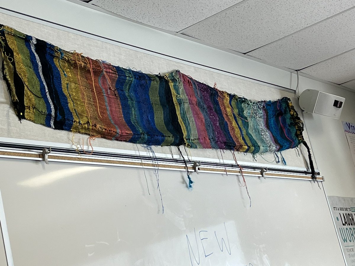 We created a banner in class today. Students each weaved a little to represent community, collaboration, respect and kindness #pssdprideandjoy #mpsc